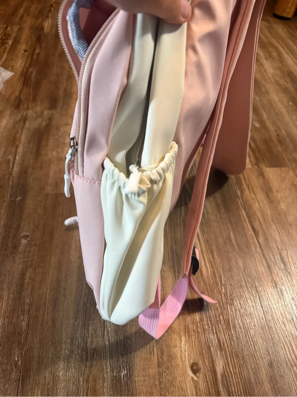 Pink Kids Backpack with Plush Charm